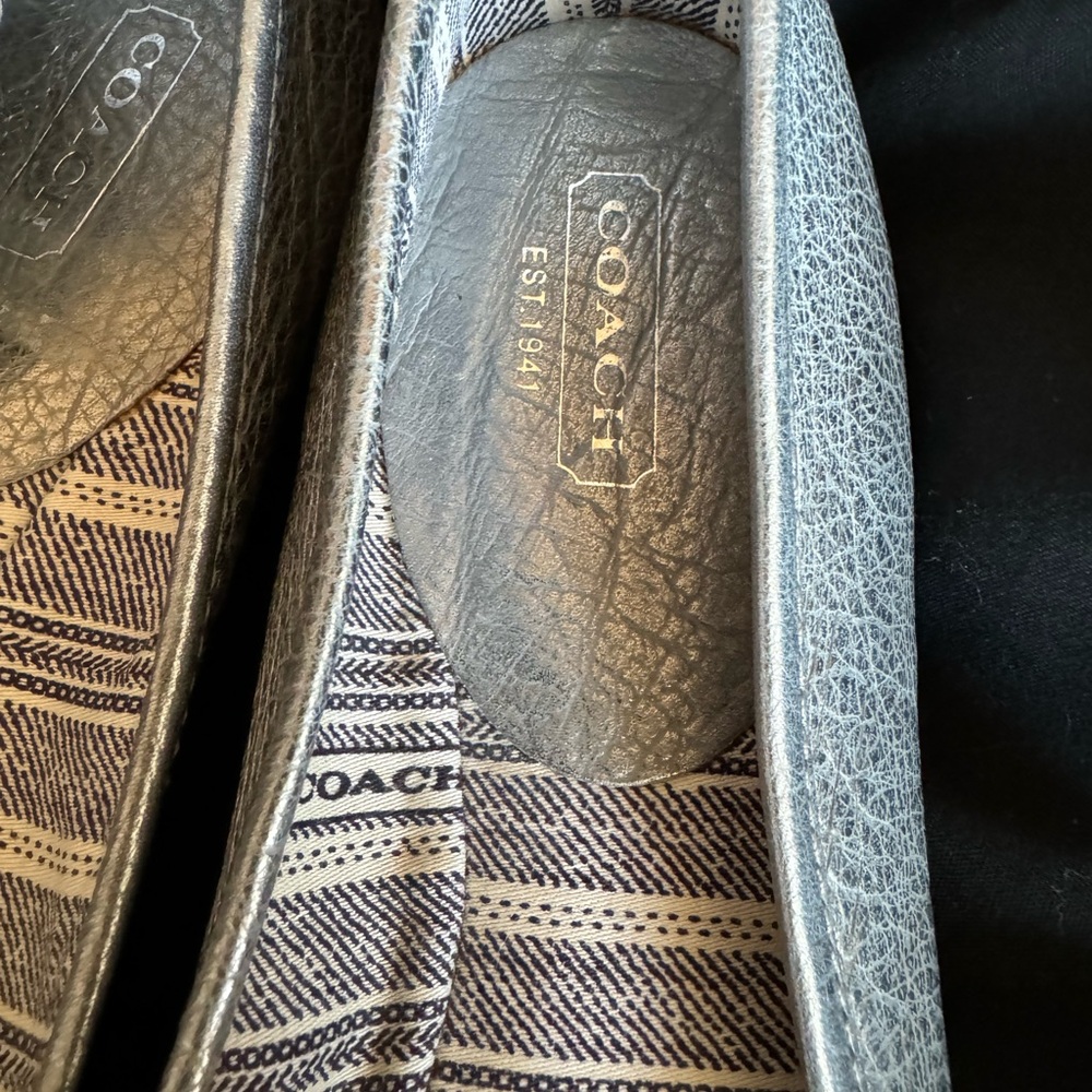 Women’s silver coach shoes size 8.5